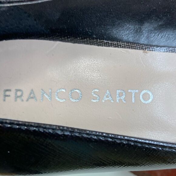 FRANCO SARTO 8.5 Black Preppy Platform Heels - Picture 3 of 10